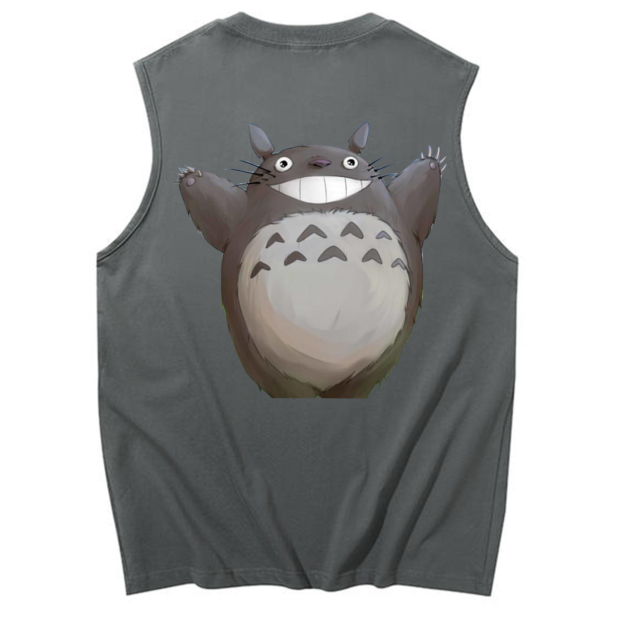 （画像用） となりのトトロ 草壁メイ 草壁サツキ My Neighbor Totoro Satsuki Kusakabe Mei Kusakabe コットン100％タンクトップ（背面プリント）
